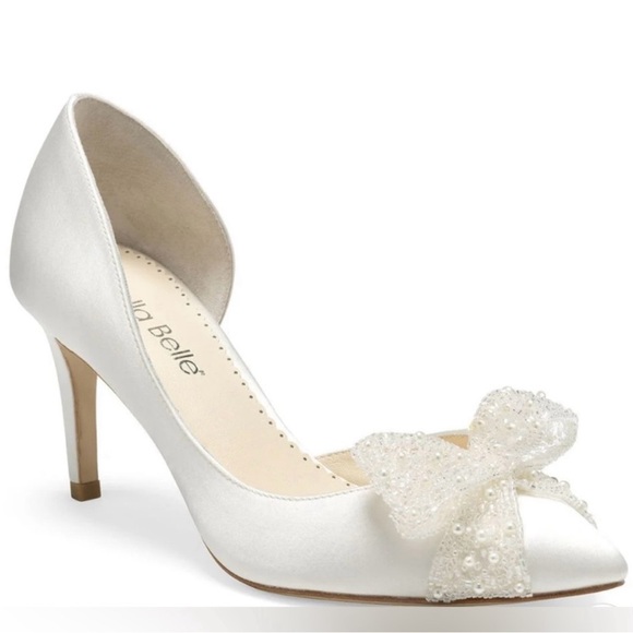 NEW Bella Belle DOROTHY D'Orsay
Wedding Heels with Pearl Bow - Picture 3 of 11